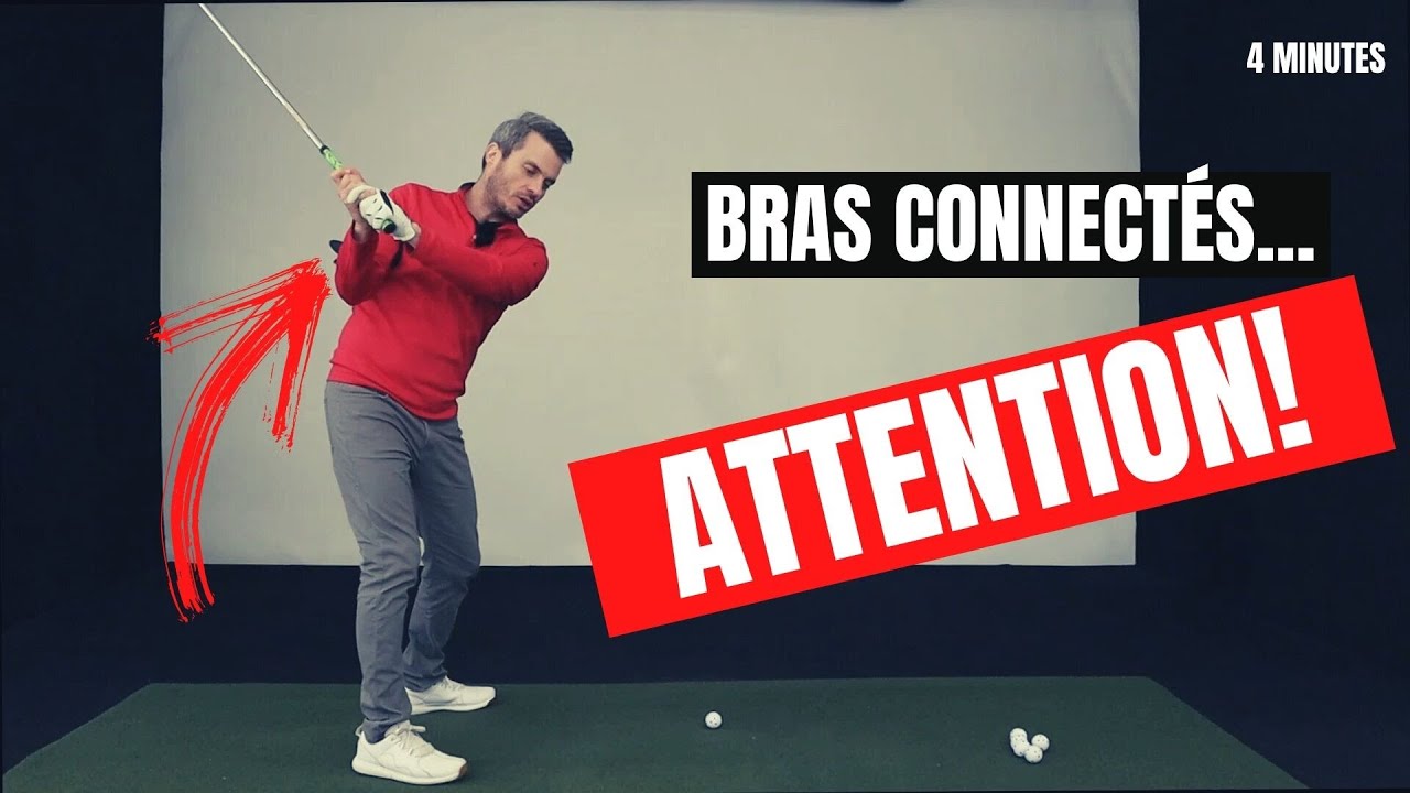 Le bras droit ne doit pas rester appuyé sur vous au golf!