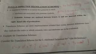 Compiler Design Module 4.   Syntax Directed Translation Schemes