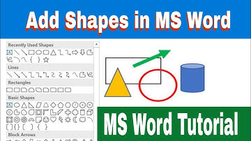 How Insert Shapes in MS Word 2016 |Shapes Full Formatting in MS Word |Ms Word Tutorial Urdu, Hindi |