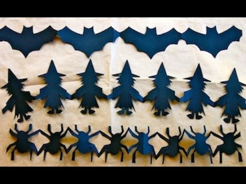 How to make Halloween paper chain decorations YouTube