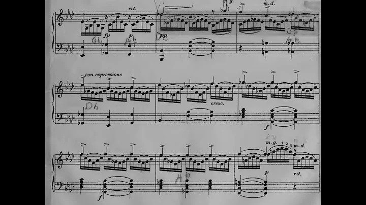 Albert Zabel - Margurite Douleureuse au Rouet for Harp, Op. 26 (1914) [Score-Video]
