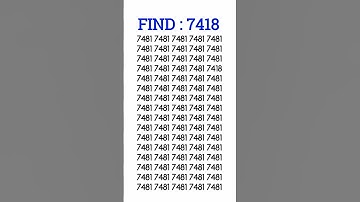 Try out your visual acuity by tracing 7418 in just 5 seconds! #fyp #fypシ゚ #fypviral #iqtest #shorts