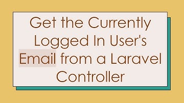 Get the Currently Logged In User