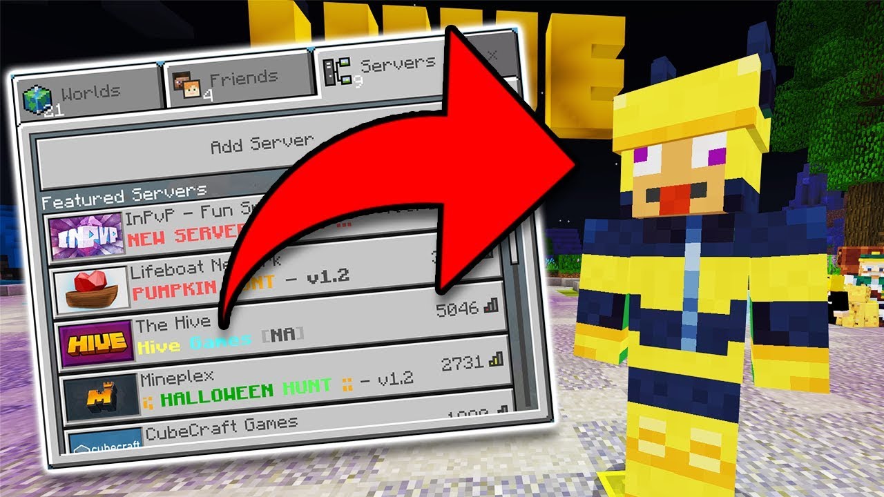Best New Server In Minecraft Pocket Edition - The Hive Mcpe - Youtube