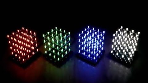 4x4x4 Led cube demo