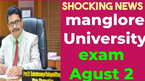 Manglore University exam update