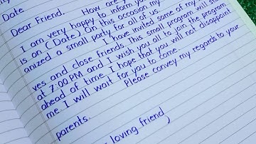 Letter To Your Friend || Formal/Informal Letter Writing In English || Beautiful Handwriting