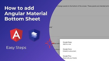 How to add Angular Material Bottom Sheet?