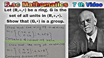 The set of all units of a Ring is a Group in Multiplication #ringtheory #ring #unity