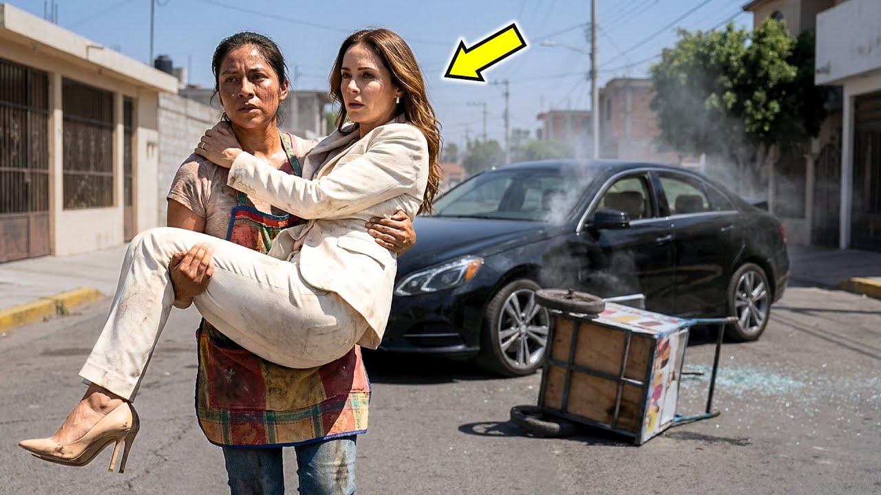 VENDEDORA DE HELADO SALVA A MILLONARIA DE UN ACCIDENTE… LO QUE HIZO SORPRENDIÓ A TODOS