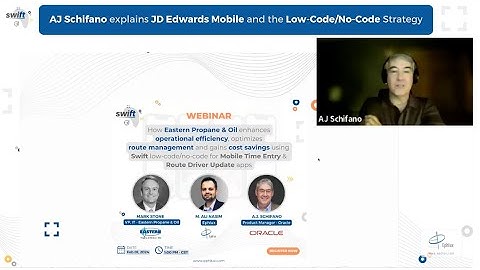 AJ Schifano explains JD Edwards Mobile and the Low Code - No Code Strategy