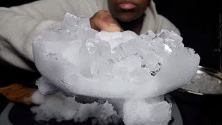 POWDERY ICE WITH MINI ICE CUBES | REQUESTED VIDEO | #ICEEATING #ASMRICEEATING #CRISPYCRUNCHYASMR