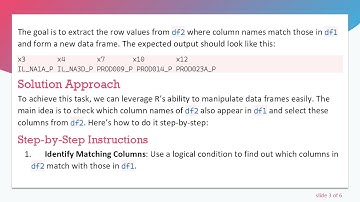 How to Compare and Extract Column Values from Two Data Frames in R