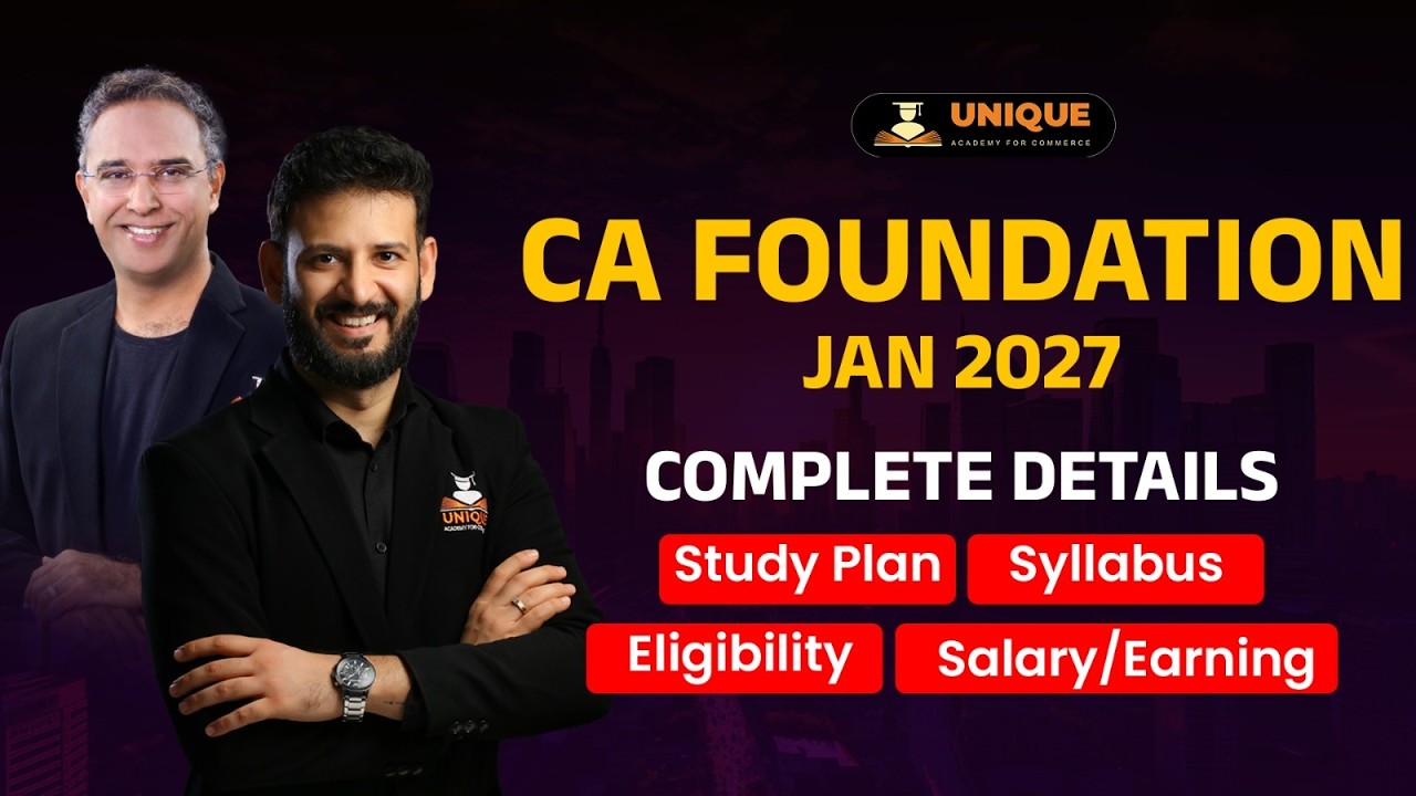 CA Foundation Jan 2027 Complete Roadmap | Study Plan, Strategy ...