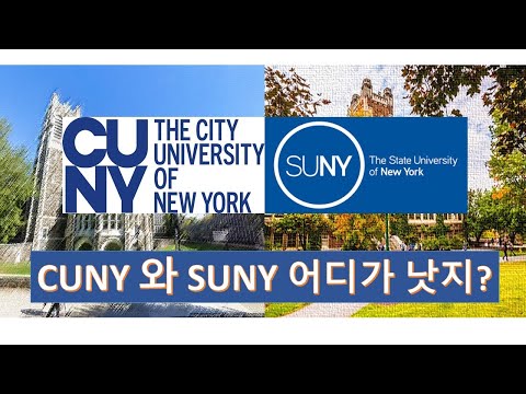 뉴욕 주립대 SUNY 와 뉴욕 시립대 CUNY 비교