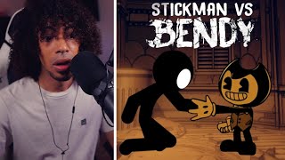 New Bendy Fan Reacts To ALL Stickman VS Bendy And The Ink Machine Videos
