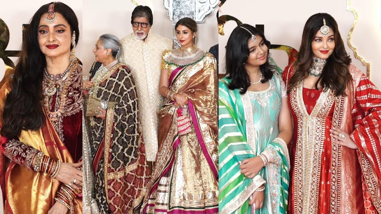 Aishwarya Rai, Amitabh Bachchan, Rekha, Janhvi Kapoor, Hirtikh Roshan Many at Anant Radhika Wedding