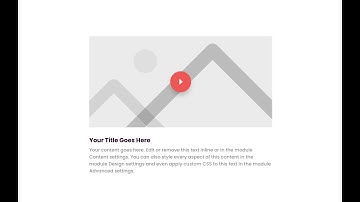 Popup a Video from Blurb Image - DiviMenus On Media