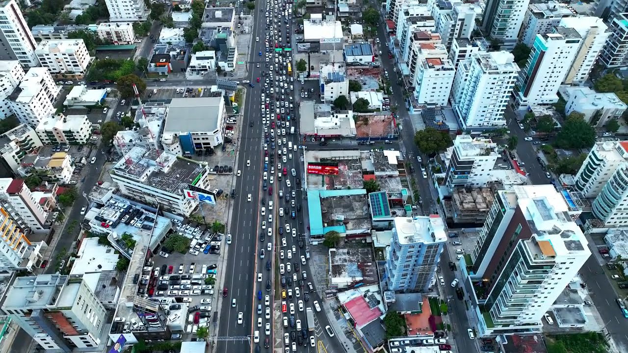 EL CAOS DEL TRAFICO EN SANTO DOMINGO DOMINICAN REPUBLIC FULL 4K