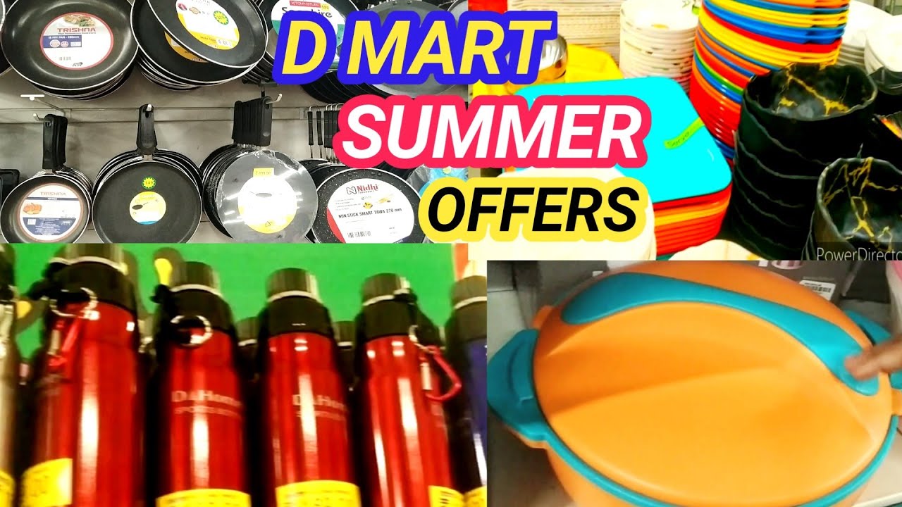 Dmart Summer Offers on kitchen items DMart Offers water bottles