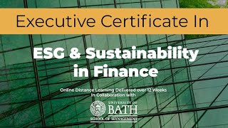ZISHI   |   Executive Certificate in ESG & Sustainability in Finance