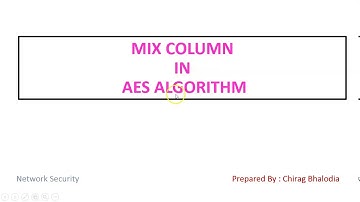 Mix Column in AES | Mix Column transformation function in AES