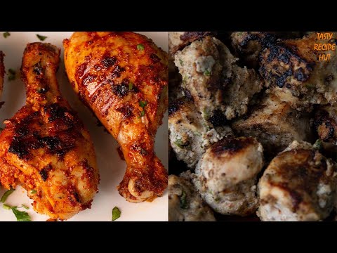 Two Types Of Chicken Kebab ! Stuffed Tangdi Kebab ! Chicken Reshmi Kebab | Tasty Recipe Hut