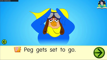 Learn to Read - Peg The Hen - Short interactive story for kindergarten kids