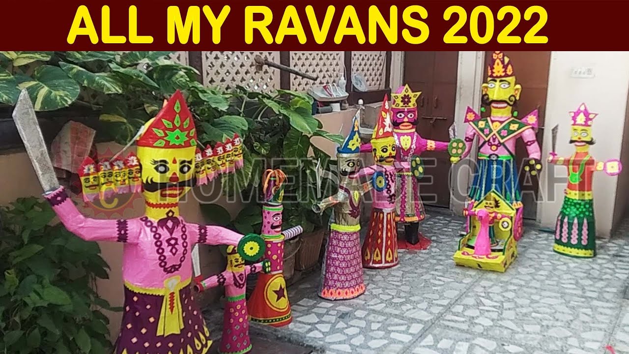 RAVAN Making 2022 all my ravan 2022 के बनाएं रावण DESHARA CRAFT ...