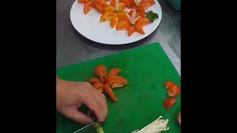 Tỉa hoa ly từ cà chua#Dammecattia#ChefDoVanA