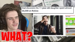 an 11 year old spent $6000 on roblox... FATHER WAS MAD