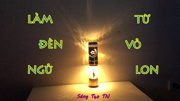 [Handmade] -Hướng Dẫn Làm Đèn Ngủ Tự Xoay Bằng Lon Nước Ngọt - DIY lamp