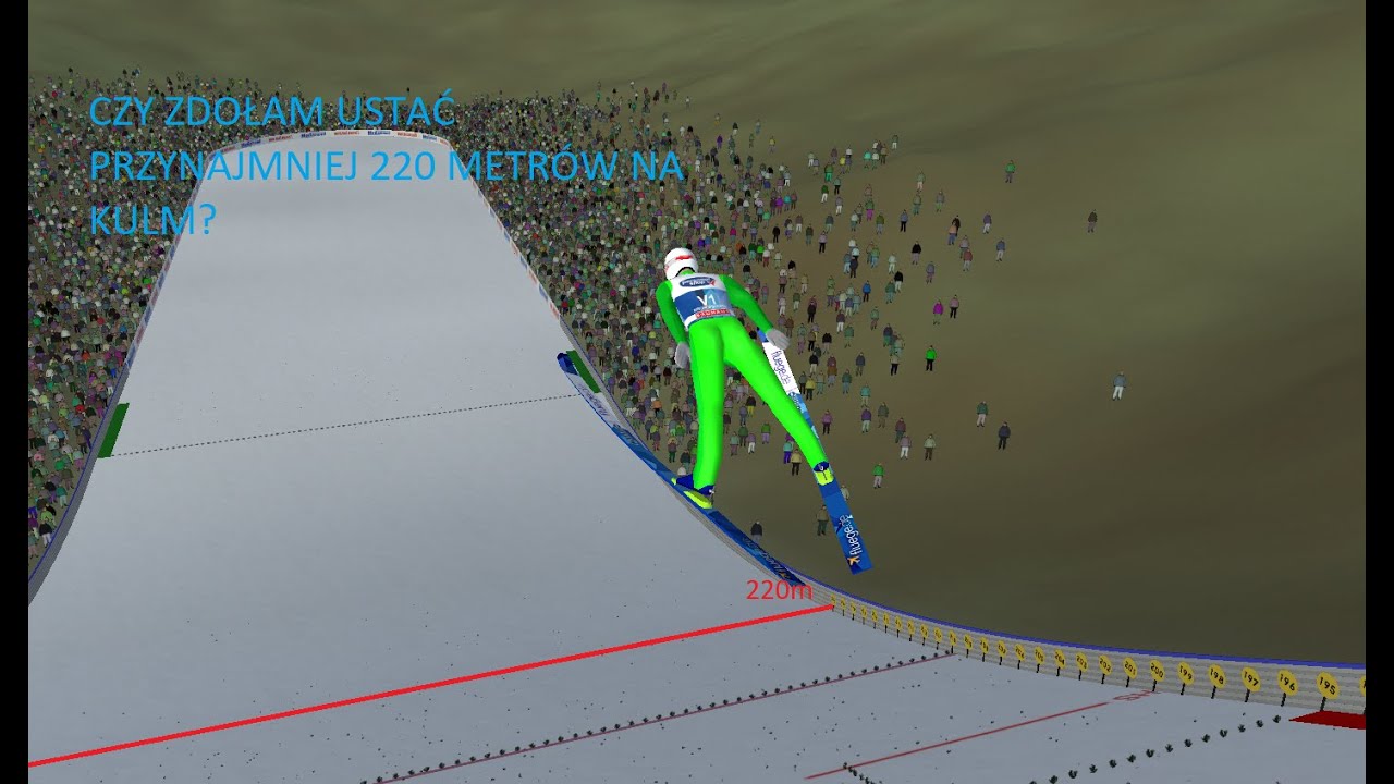Próbuję ustać lot na przynajmniej 220 metr na starym Kulm w DSJ4! *Czy mi się udało?!*