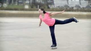 Artistic Inline Skating In An Empty Pond