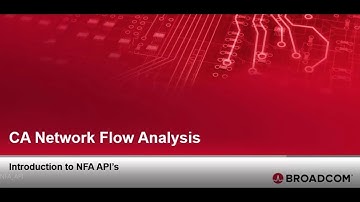 CA Network Flow Analysis: Introduction to NFA API