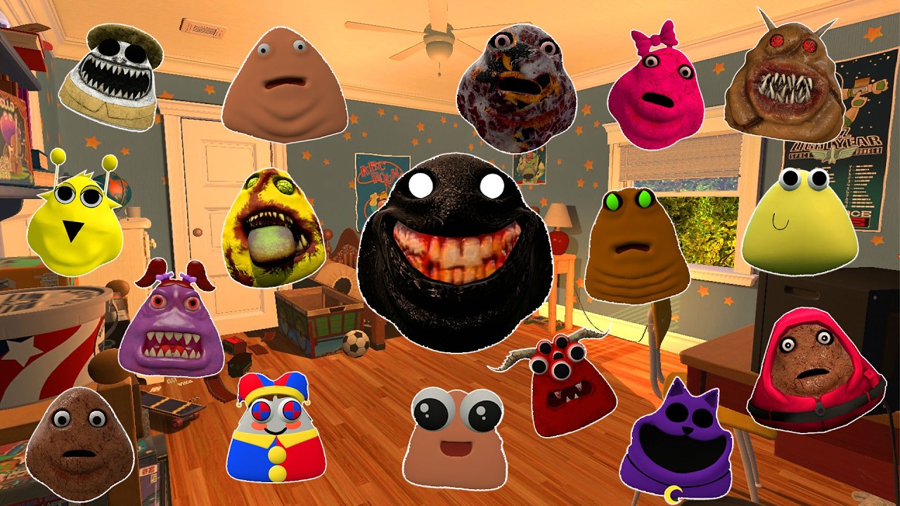 🛏️SPARTAN KICKING POU BOU FROM BOU'S REVENGE Of POU BABY in BEDROOM in Garry's Mod!???!!!