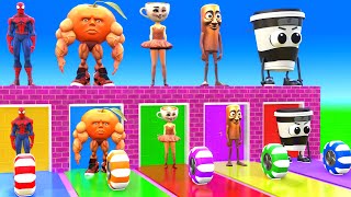 Long Slide Game With Cow Elephant Gorilla Hippopotamus Tiger - 3d Animal Game - Funny 3d Animals screenshot 4