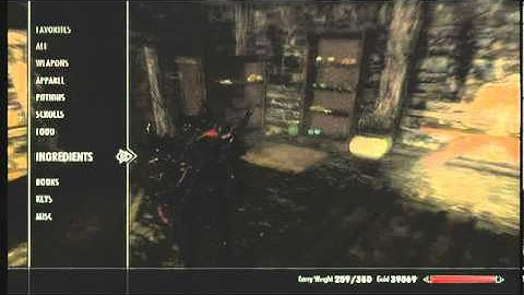 Skyrim - How to Make Blacksmithing Potions (Increase your Weapons and Armor)