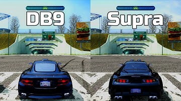 NFS Most Wanted: Aston Martin DB9 vs Toyota Supra - Drag Race