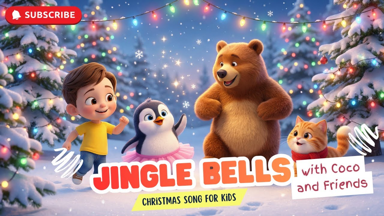 Jingle Bells Song for Kids | Christmas Song | Snow Fun with Coco & Friends | Coco Kids