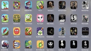 Bowmasters,Pvz Heroes,Snail Bob 2,Temple Run 2,My Angela,Evil Kids,Eyes Horror,Butcher X,Slendrina