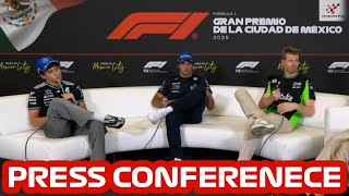 F1 Pre Race Press Conference | Mexico GP 2025 | Nico Hülkenberg, Kimi Antonelli & Carlos Sainz