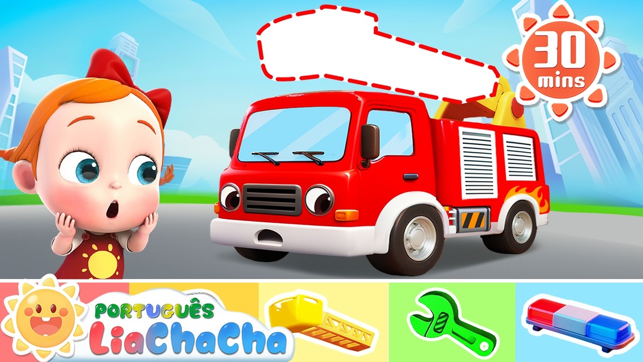Hora de Montar: Carros de Trabalho | Veículos de Serviço | LiaChaCha em Português - Músicas Infantis