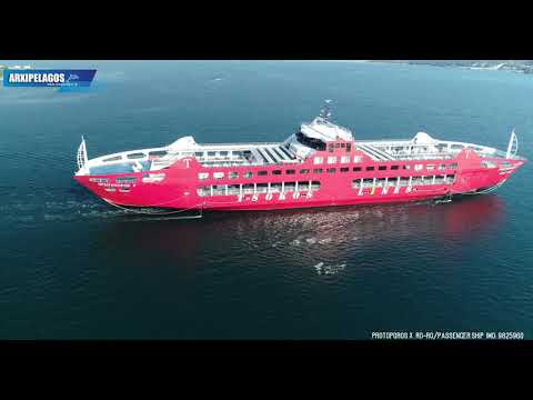 PROTOPOROS X Ro Ro Passenger Ship IMO 9825960 AERIAL DRONE VIDEO 4Κ 