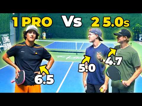Can 1 Pickleball Pro Beat 2 5.0s?