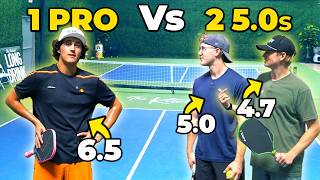 Can 1 Pickleball Pro Beat 2 5.0s?