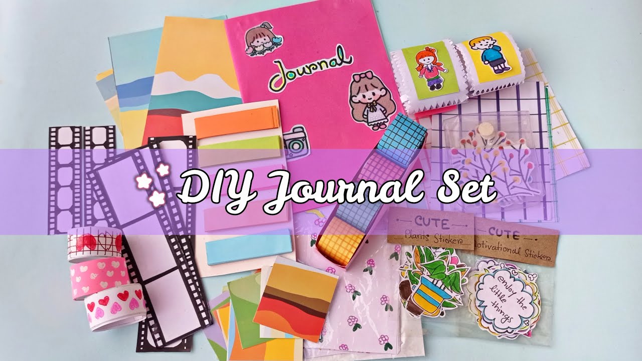 DIY JOURNAL SET / How to Make Journal Set at Home/ DIY Journal kit/ DIY ...