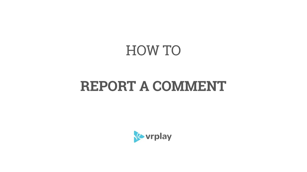 How to report a comment - YouTube