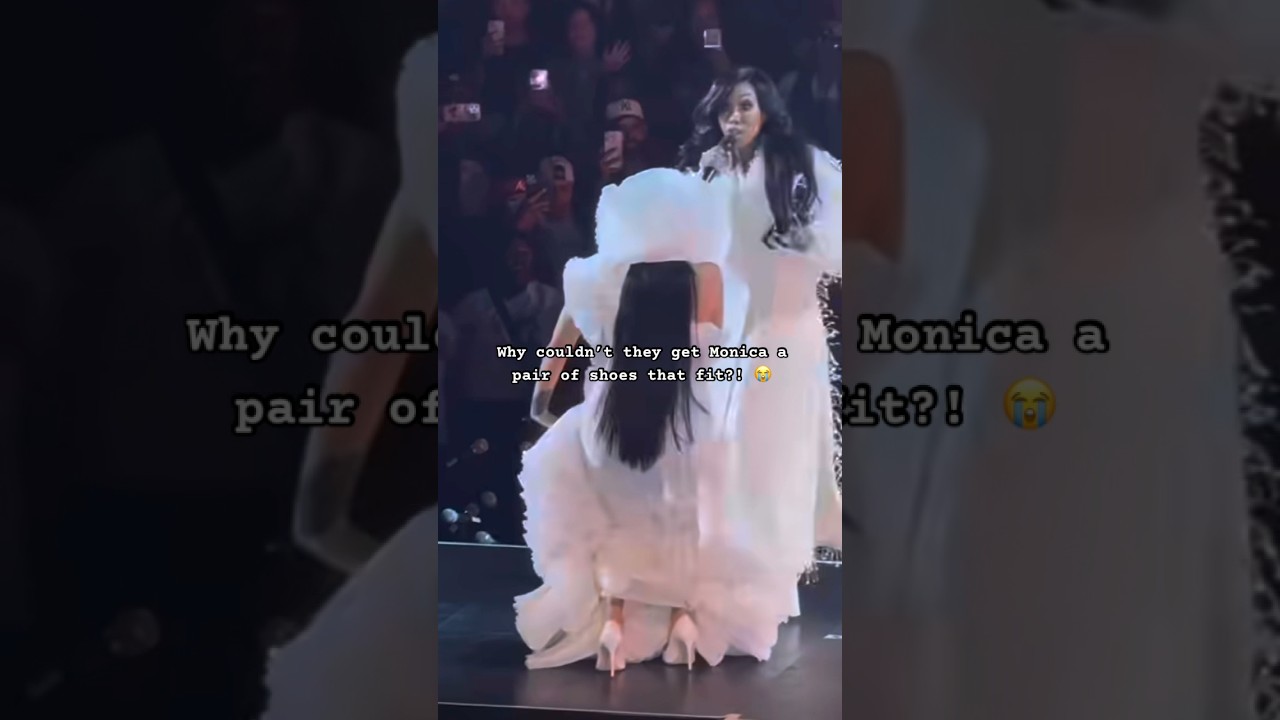 Brandy and Monica REUNITE, but Monica’s shoes are way too big! 