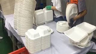 bagasse square plates;dispoasble party plates food;compostable sugarcane tableware sets